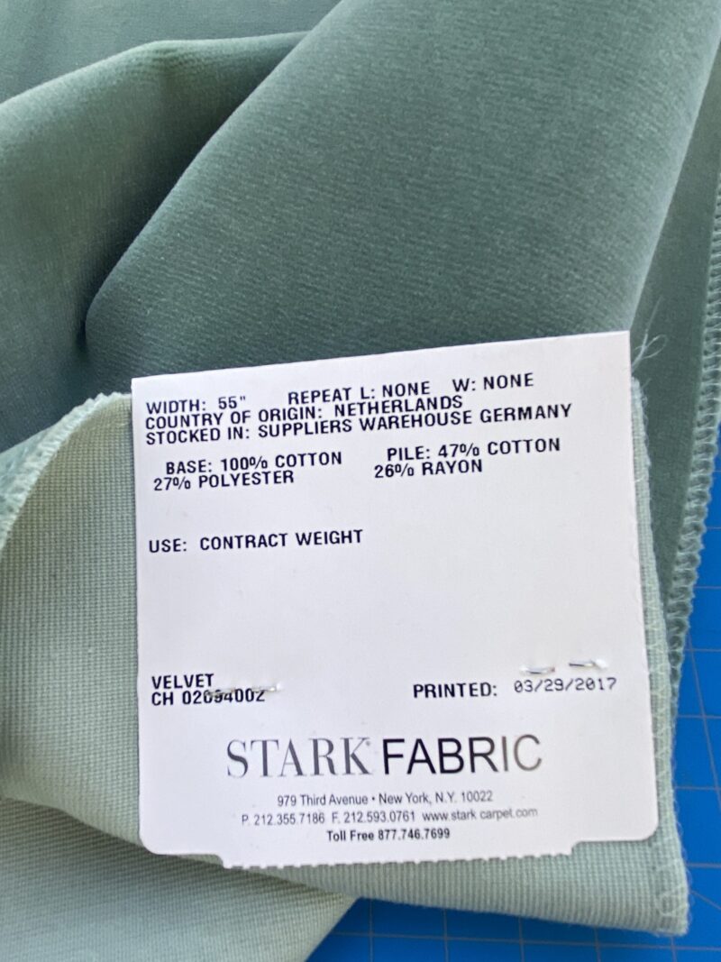 IMG_4198 20 Berkbox82 Square Velvet by Christian Fischbacher Visconte II Caribbean Green Solid 26"L x 26"W  MSRP USD 300+/y