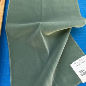 IMG_4203 21 Berkbox82 Square Velvet by Christian Fischbacher Visconte II Caribbean Green Solid 26"L x 13"W  MSRP USD 300+/y