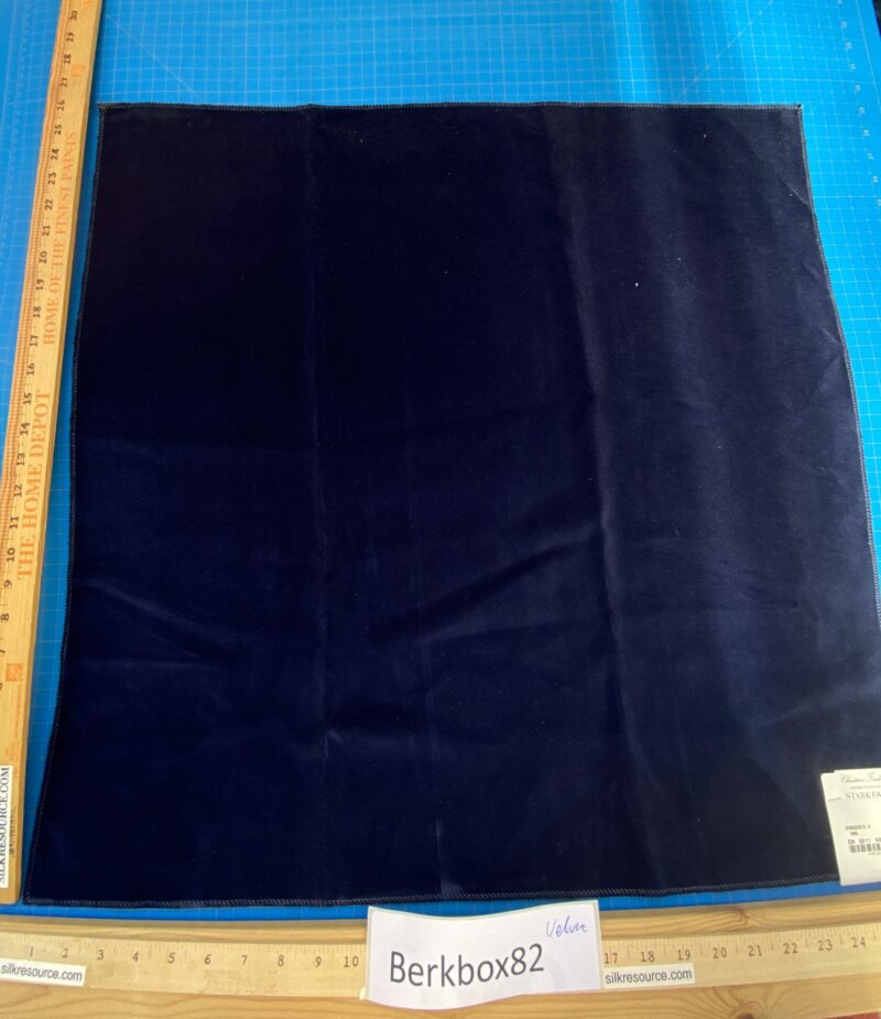 IMG_4204 22 Berkbox82 Square Velvet by Christian Fischbacher Visconte II Ink Blue Solid 26"L x 26"W  MSRP USD 300+/y
