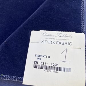IMG_4205 22 Berkbox82 Square Velvet by Christian Fischbacher Visconte II Ink Blue Solid 26"L x 26"W  MSRP USD 300+/y