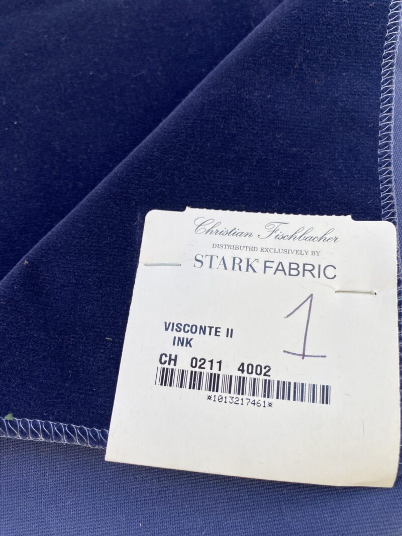 IMG_4205 22 Berkbox82 Square Velvet by Christian Fischbacher Visconte II Ink Blue Solid 26"L x 26"W  MSRP USD 300+/y