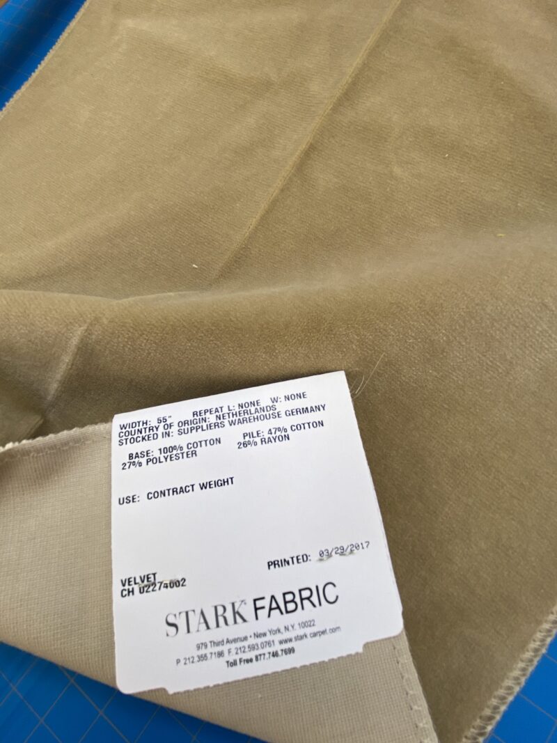 IMG_4226 27 Berkbox82 Square Velvet by Christian Fischbacher Visconte II Desert Light Brown Solid 26"L x 16"W  MSRP USD 300+/y