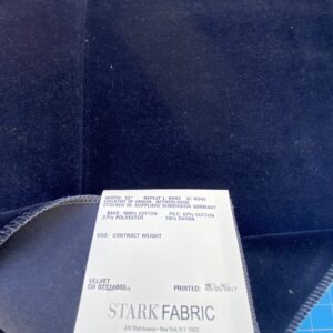 28 Berkbox82 Square Velvet by Christian Fischbacher Visconte II Midnight Blue Solid 26"L x 16"W  MSRP USD 300+/y