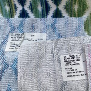 IMG_4261 4 Berkbox83 Square Velvet by Grey Watkins Diamantina Ocean Deep Green White Blue Diamond Ogee MSRP USD 306+/y