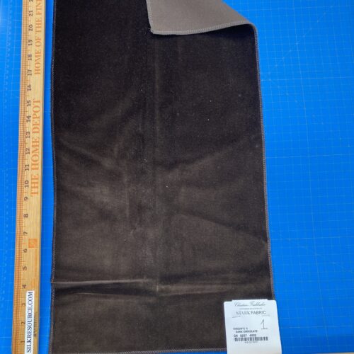 28 Berkbox83 Square Velvet by Christian Fischbacher Visconte II Dark Chocolate Deep Brown Solid 26"L x 13"W MSRP USD 300+/y