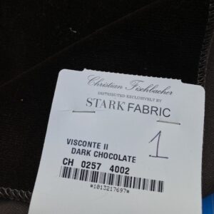 28 Berkbox83 Square Velvet by Christian Fischbacher Visconte II Dark Chocolate Deep Brown Solid 26"L x 13"W MSRP USD 300+/y