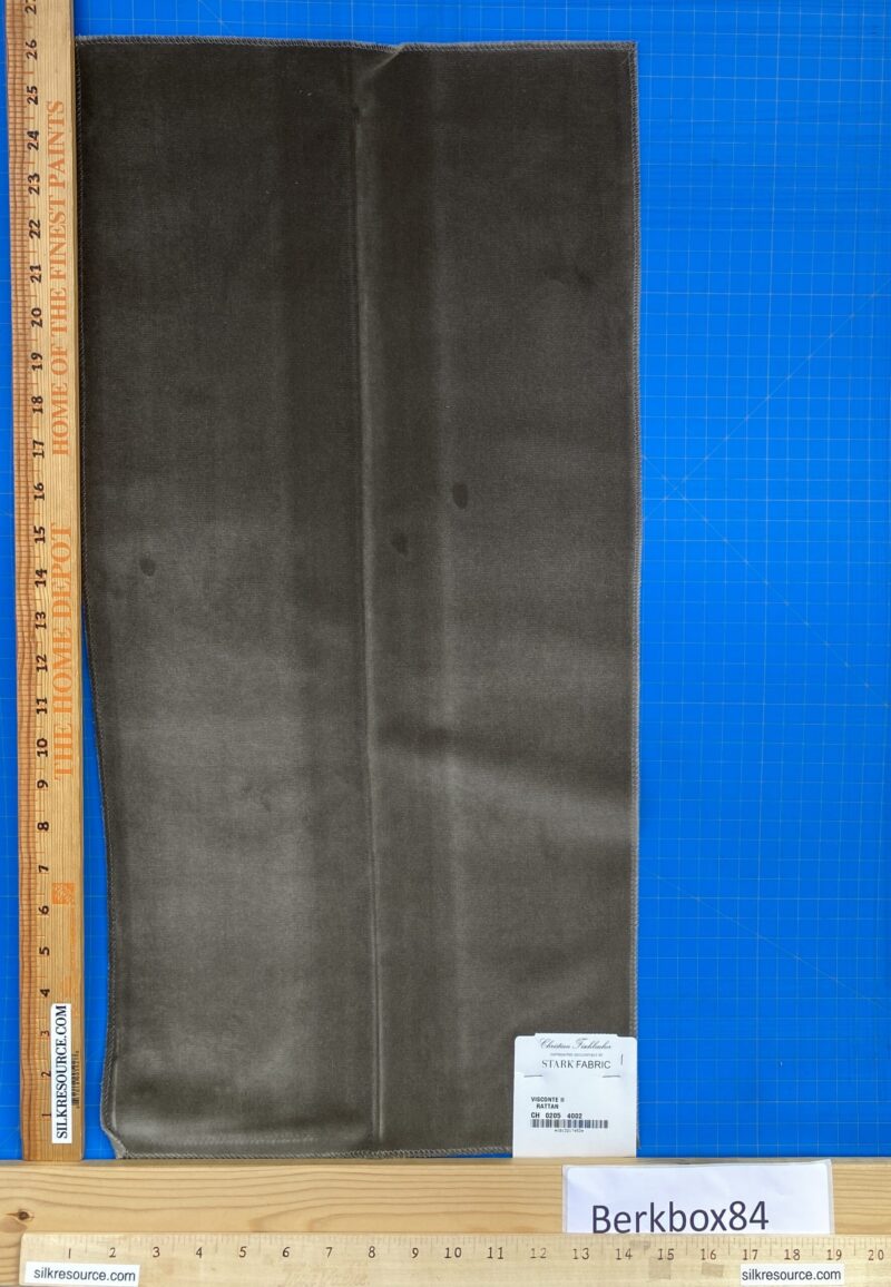 IMG_4431 11 Berkbox84 Square Velvet by Christian Fischbacher Visconte II Rattan Gray Solid 26"L x 13"W MSRP USD 300+/y