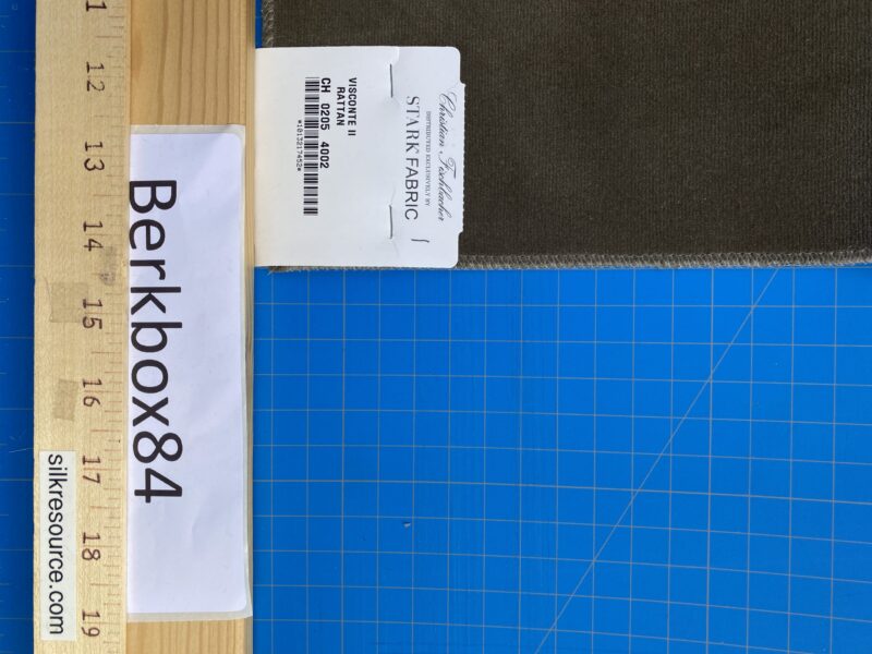 IMG_4432 11 Berkbox84 Square Velvet by Christian Fischbacher Visconte II Rattan Gray Solid 26"L x 13"W MSRP USD 300+/y