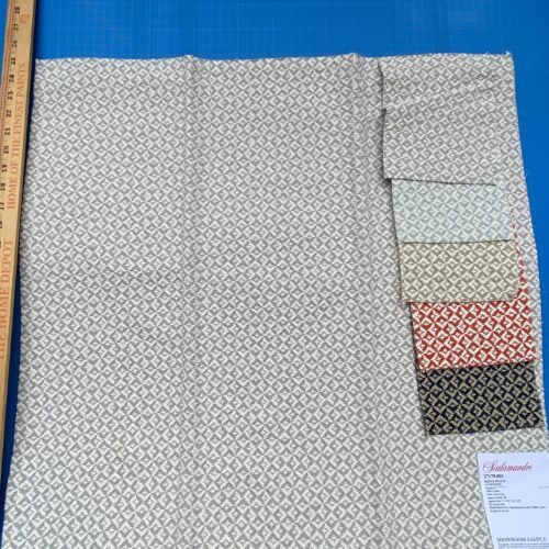 IMG_4542 10 Berkbox85 Square Jacquard by Scalamandre Khiva Weave Pearl Grey Cotton Small Scale Gray Beige MSRP USD 180/y