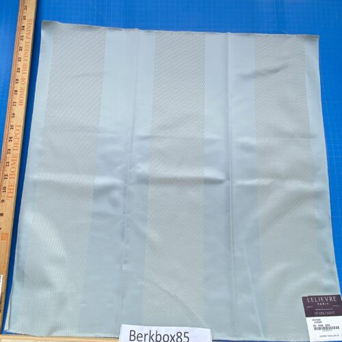 IMG_4643 35 Berkbox85 Square Jacquard by Lelievre Paris Colonne Aurore Light Blue Stripe MSRP USD444/y