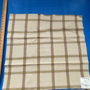 IMG_4864 48 Berkbox86 Square Jacquard by Old World Weavers Rhumba Fonthill White Green Yellow Heavy Wool Cotton Plaid MSRP USD 264/Y