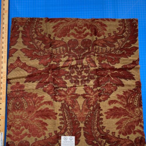 IMG_4881 1 Berkbox87 Square Jacquard by Old World Weavers Castle Paprika Red Brown Cotton Polyester Damask MSRP USD300+/y