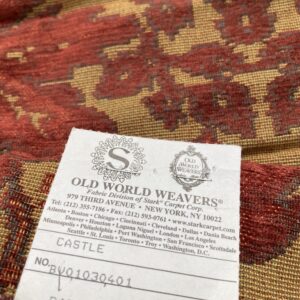 IMG_4882 1 Berkbox87 Square Jacquard by Old World Weavers Castle Paprika Red Brown Cotton Polyester Damask MSRP USD300+/y