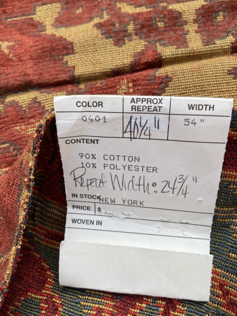 IMG_4883 1 Berkbox87 Square Jacquard by Old World Weavers Castle Paprika Red Brown Cotton Polyester Damask MSRP USD300+/y