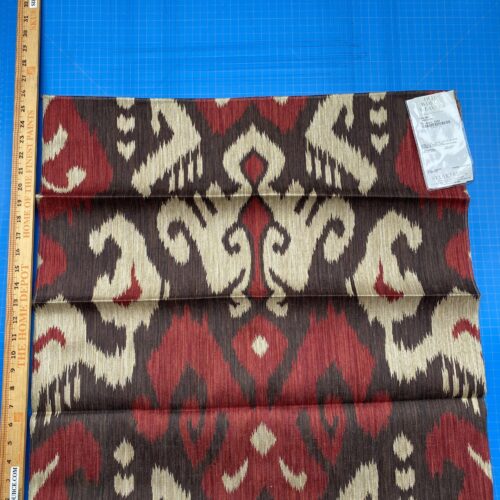 5 Berkbox88 Square Woven by Old World Weavers Isan Ikat Mulberry Red Brown Beige MSRP USD 116/y