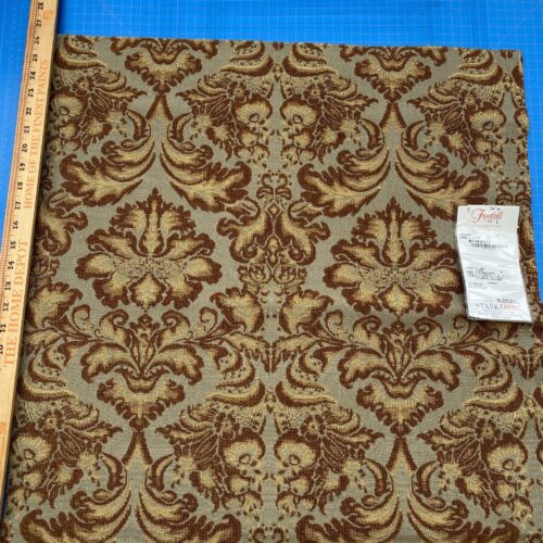 IMG_5149 10 Berkbox88 Square Woven by  Old World Weavers Munro Amber Spice Damask Blue Brown Beige MSRP USD348/y