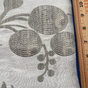 IMG_5168 13 Berkbox88 Square Woven by  Old World Weavers Spontini Haze Gray White Botanical Large Pattern 27"W X 39"L  MSRP USD300+/y