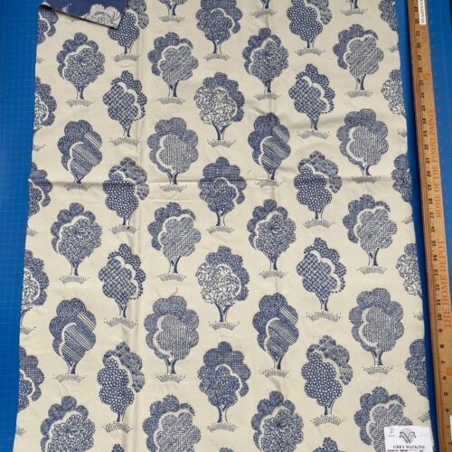 IMG_5169 14 Berkbox88 Square Woven by Grey Watkins Ashbury Grove Maple Tan Cream Topiary Brocade Cotton MSRP USD 152/Y