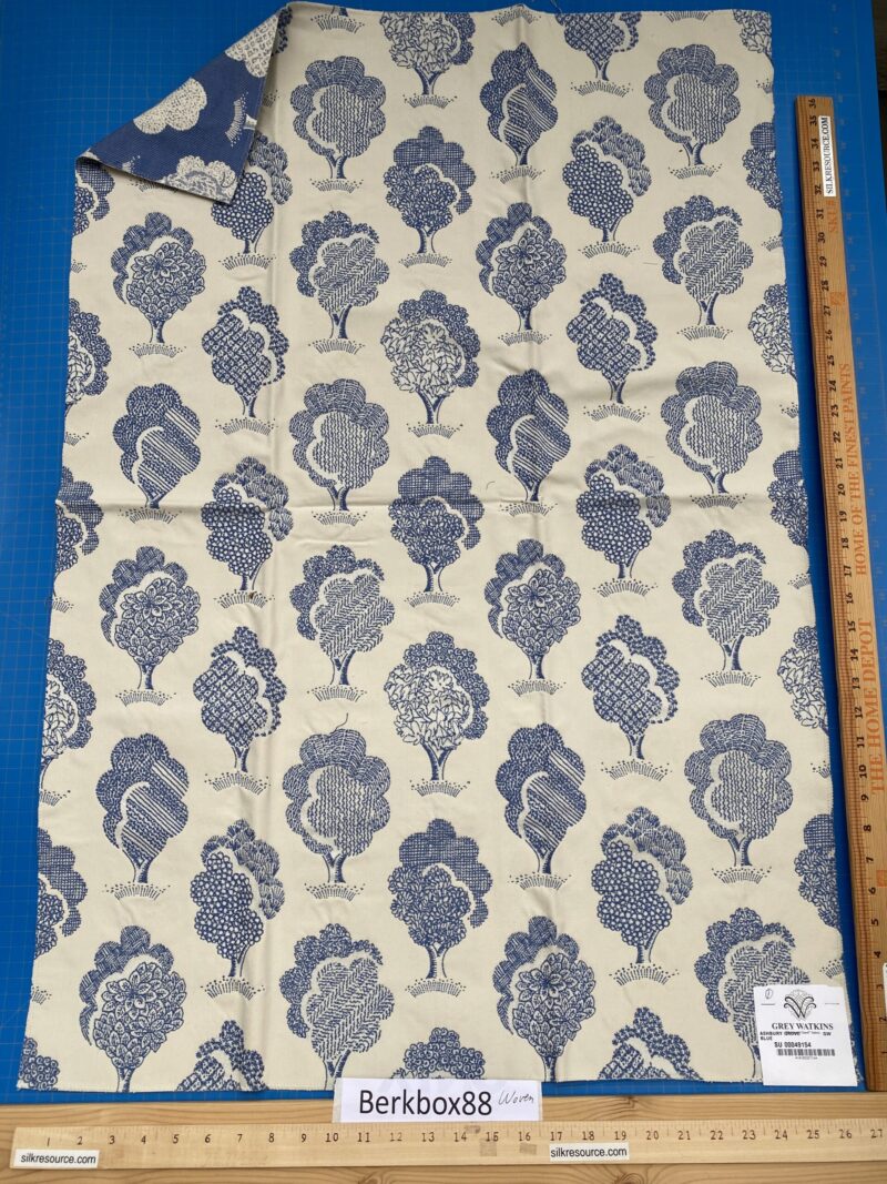 IMG_5169 14 Berkbox88 Square Woven by Grey Watkins Ashbury Grove Maple Tan Cream Topiary Brocade Cotton MSRP USD 152/Y