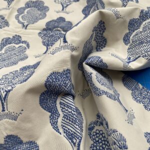 IMG_5172 14 Berkbox88 Square Woven by Grey Watkins Ashbury Grove Maple Tan Cream Topiary Brocade Cotton MSRP USD 152/Y