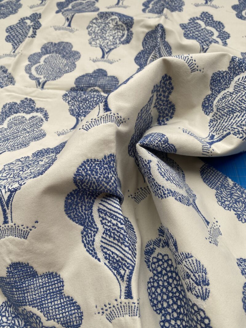 IMG_5172 14 Berkbox88 Square Woven by Grey Watkins Ashbury Grove Maple Tan Cream Topiary Brocade Cotton MSRP USD 152/Y