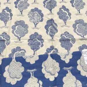 IMG_5173 14 Berkbox88 Square Woven by Grey Watkins Ashbury Grove Maple Tan Cream Topiary Brocade Cotton MSRP USD 152/Y