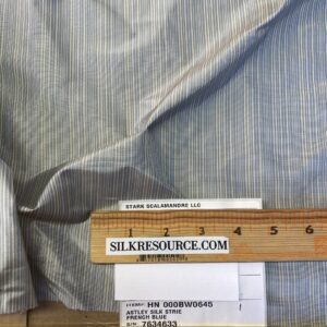 IMG_5329 Scalamandre Astley Silk Strie French Blue White Pin Stripe Small Scale  MSRP USD350+/yard.