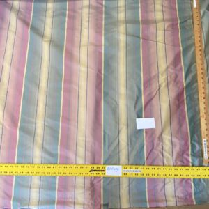 IMG_5392 Scalamandre Candice Stripe Multi100% Silk taffeta Strie Rainbow of Pink Red Green Gold Blue Purple Candy Color  MSRP 180/y