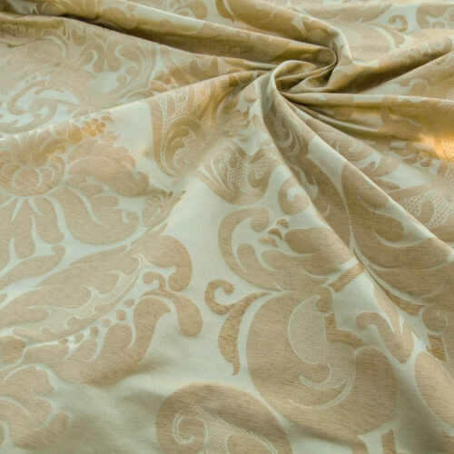 P1140022 Scalamandre Bellona Midas Yellow Renaissance Silk Cotton Damask Floral Classic Beige MSRP USD 650/y