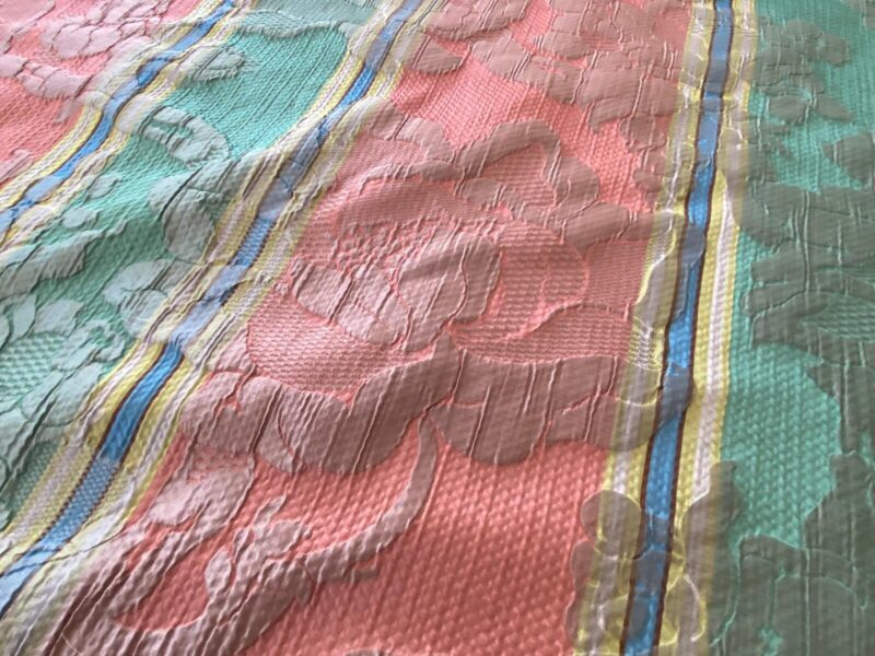 WhatsApp Image 2024-10-03 at 08.03.45_4e1b367e Scalamandre Rigato Vitozzi Green Apricot Peach Floral Stripe MSRP USD204/yd