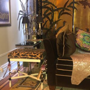 image1 12 Berkbox63 Square Scalamandre Old World Weavers Leopard Velvet in Piccolo Linen Hiend Animal skin Cheetah Orange Black Velvet MSRP USD 500+/yard