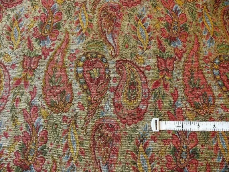 products-P1390453 Lee Jofa Kashmir Bengali Cotton Tapestry Woven Paisley MSRP USD 196/Y