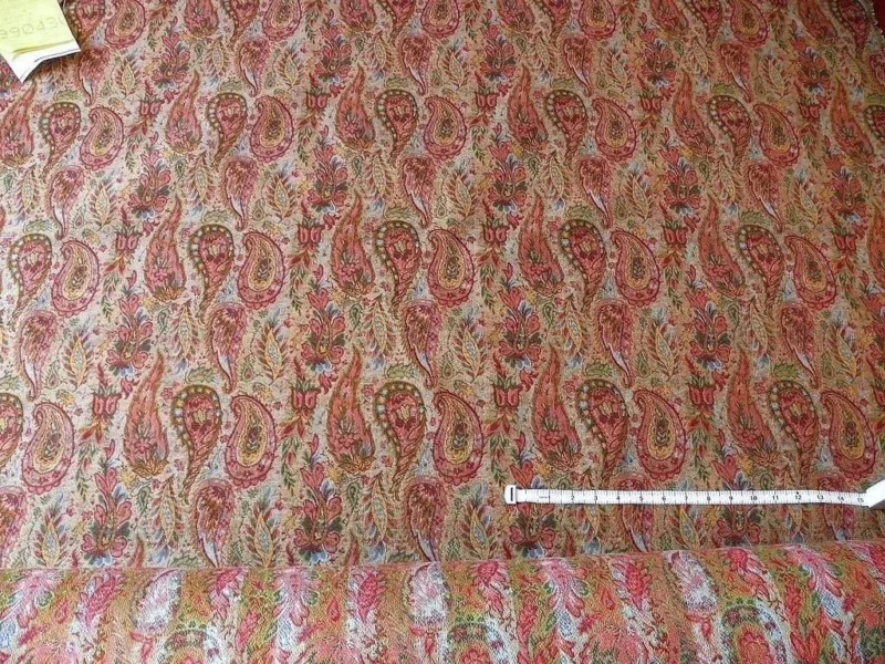 products-P1390458 Lee Jofa Kashmir Bengali Cotton Tapestry Woven Paisley MSRP USD 196/Y