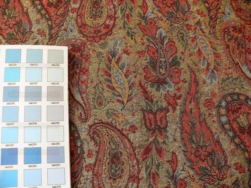 products-P1390460 Lee Jofa Kashmir Bengali Cotton Tapestry Woven Paisley MSRP USD 196/Y