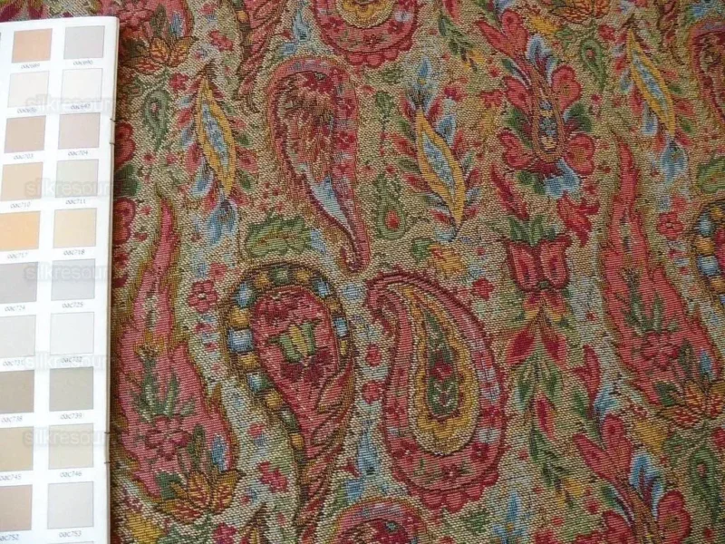 products-P1390465 Lee Jofa Kashmir Bengali Cotton Tapestry Woven Paisley MSRP USD 196/Y