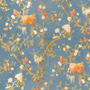 BLU DI PRUSSIA 2 Scalamandre Colony Renaissance Melograno Blu Di Prussia Silk Lampas