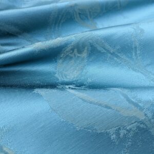 IMG_186 100% Silk Damask Aqua Blue Celadon & Taupe Renaissance Dye Stained