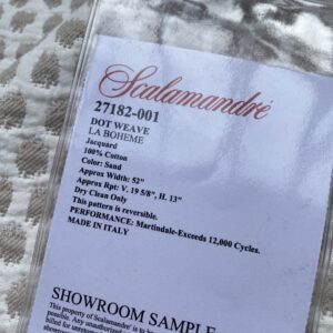 IMG_5522 10 Berkbox89 Square Jacquard by Scalamandre Dot Weave Sand Beige White Small Scale Dot Circle MSRP USD 414/y