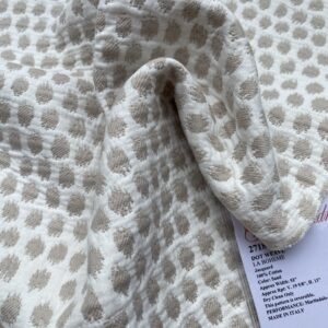 IMG_5523 10 Berkbox89 Square Jacquard by Scalamandre Dot Weave Sand Beige White Small Scale Dot Circle MSRP USD 414/y