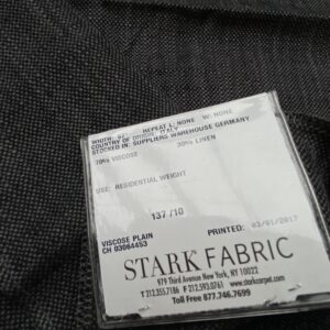 28 Berkbox93 Square Plains Texture by Christian Fischbacher Eco FR Heavy Midnight Black Solid MSRP USD300+/y