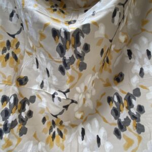 IMG_5992 36 Berkbox93 Length Jacquard by Lelievre Paris Bali-Le Coton Floral White Yellow Gray Reversible 2.1yds x 58.25w" MSRP USD 696/y