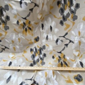 IMG_5993 36 Berkbox93 Length Jacquard by Lelievre Paris Bali-Le Coton Floral White Yellow Gray Reversible 2.1yds x 58.25w" MSRP USD 696/y