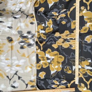 IMG_5996 36 Berkbox93 Length Jacquard by Lelievre Paris Bali-Le Coton Floral White Yellow Gray Reversible 2.1yds x 58.25w" MSRP USD 696/y