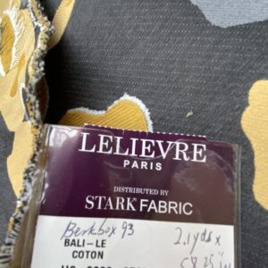 IMG_5997 36 Berkbox93 Length Jacquard by Lelievre Paris Bali-Le Coton Floral White Yellow Gray Reversible 2.1yds x 58.25w" MSRP USD 696/y