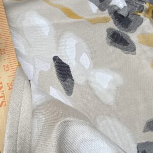 IMG_6001 36 Berkbox93 Length Jacquard by Lelievre Paris Bali-Le Coton Floral White Yellow Gray Reversible 2.1yds x 58.25w" MSRP USD 696/y
