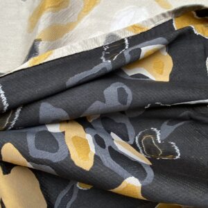 IMG_6002 36 Berkbox93 Length Jacquard by Lelievre Paris Bali-Le Coton Floral White Yellow Gray Reversible 2.1yds x 58.25w" MSRP USD 696/y