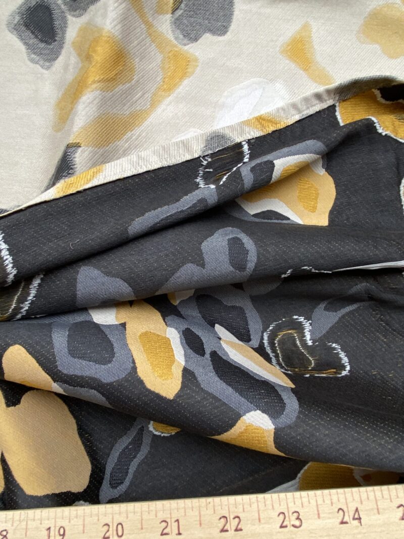 IMG_6002 36 Berkbox93 Length Jacquard by Lelievre Paris Bali-Le Coton Floral White Yellow Gray Reversible 2.1yds x 58.25w" MSRP USD 696/y