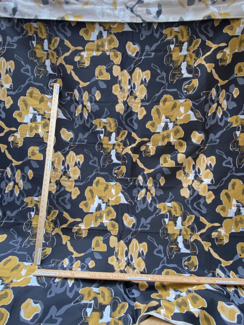 IMG_6005 36 Berkbox93 Length Jacquard by Lelievre Paris Bali-Le Coton Floral White Yellow Gray Reversible 2.1yds x 58.25w" MSRP USD 696/y