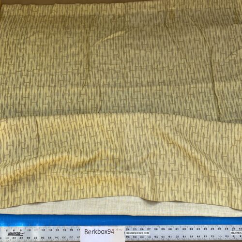 2 BerkBox94 Raoul Textile Line Hand Print Made in US Anton Stripe Small Scale Yellow Beige Bamboo 1.5Y MSRP 0+/y