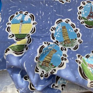 IMG_6821 10 BerkBox94 Raoul Textile Line Hand Print Made in US Blue Kids Nursery Europe Landscape Pissa Paris Athens MSRP 0+/y